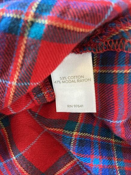 J. Jill Red Plaid Holiday Christmas Casual Button Up Shirt Womens Small - Picture 6 of 6